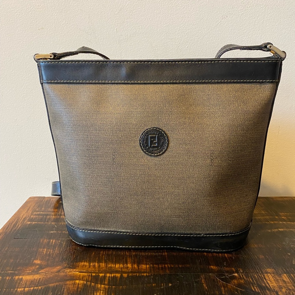 Vintage Fendi Crossbody Bucket Bag